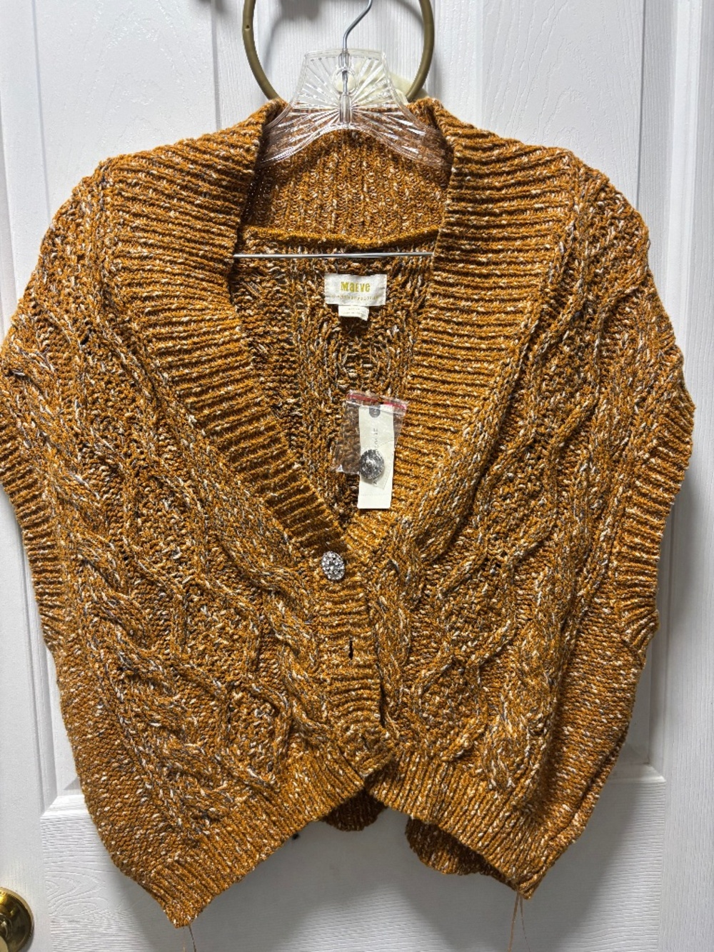 NWT Anthropologie Maeve Cocoon Cable Knit Sweater Vest M